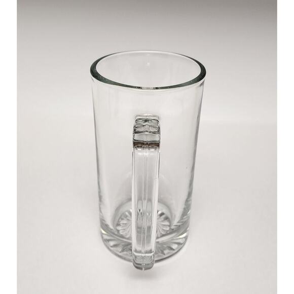Mega Pint Beer Mug XL Heavy Glass Stein 7" Tankard Barware 25 oz Set Of 2 - Picture 6 of 7